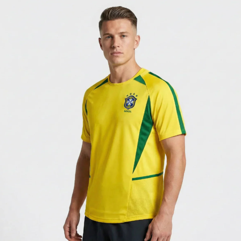 Brazil 2002 I Home Jersey - Retro Version